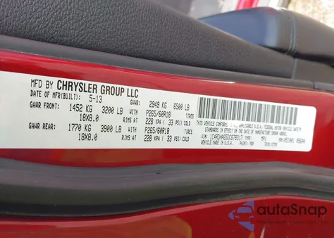 2013 Dodge Durango Sxt from USA, damaged, VIN 1C4RDHAG5DC678317